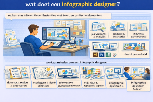 Alles over het beroep infographic designer Wat doet een infographic designer
